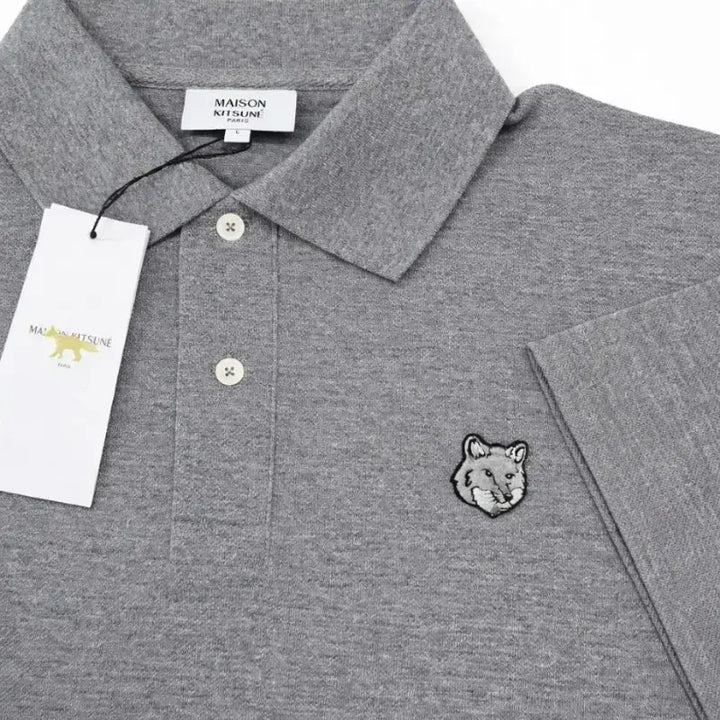 [BUNJANG] Maison Kitsune Fox Head Polo Shirt (Black/Gray) / NM46정품새상품>메종키츠네 폭스헤드 카라티 (블랙/그레이)