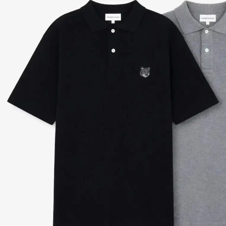[BUNJANG] Maison Kitsune Fox Head Polo Shirt (Black/Gray) / NM46정품새상품>메종키츠네 폭스헤드 카라티 (블랙/그레이)