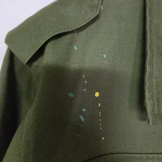 [BUNJANG] Khaki Painted Field Jacket / 카키색 페인팅 야상 자켓