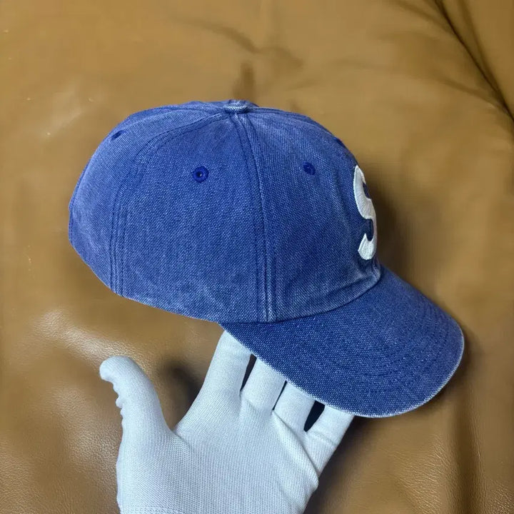 [SOLD OUT] 슈프림 S로고 6패널 볼캡 모자 23ss 피그먼트 네이비