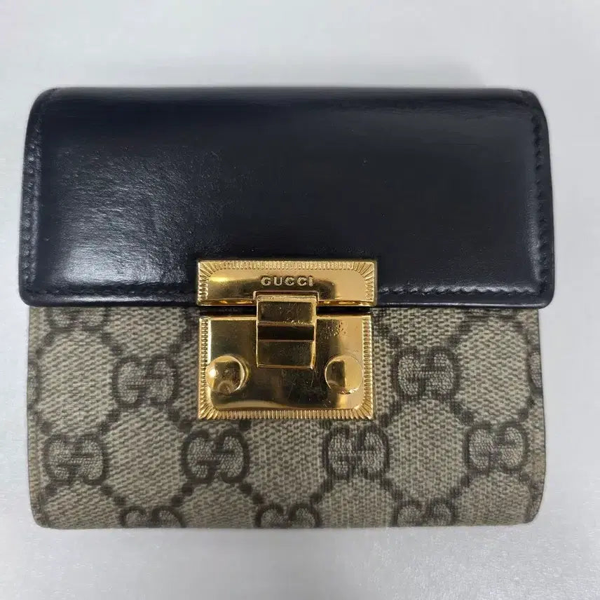 [BUNJANG] Gucci GG Supreme Bifold Wallet Black / 구찌 GG 수프림 반지갑 블랙