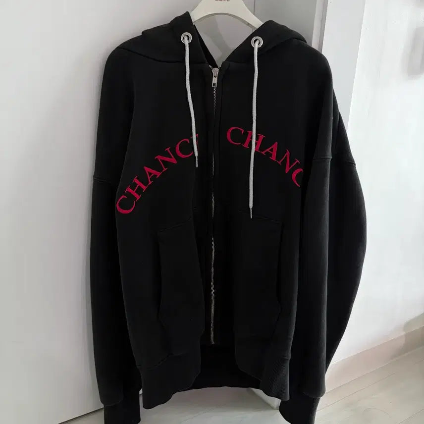 [BUNJANG] ChanceChance Black Hooded Zip-Up / 챈스챈스 후드집업 블랙