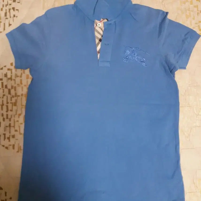 [BUNJANG] Burberry Blue Short Sleeve Polo T-Shirt S / 버버리 블루 반팔 폴로티셔츠 S
