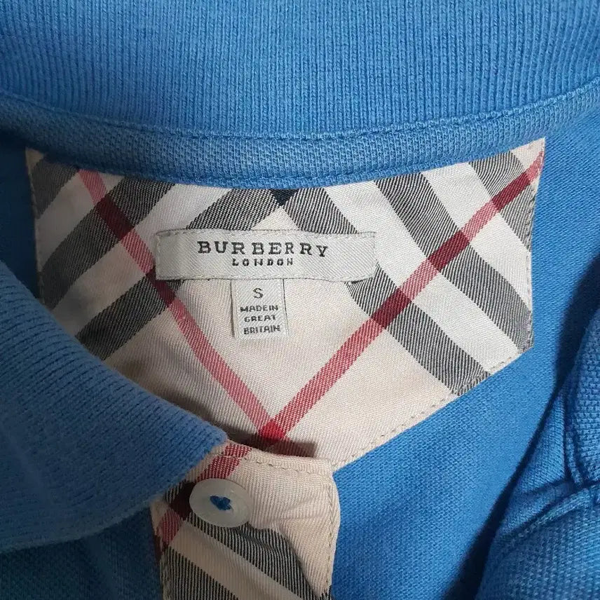 [BUNJANG] Burberry Blue Short Sleeve Polo T-Shirt S / 버버리 블루 반팔 폴로티셔츠 S
