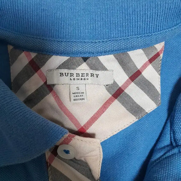 [BUNJANG] Burberry Blue Short Sleeve Polo T-Shirt S / 버버리 블루 반팔 폴로티셔츠 S