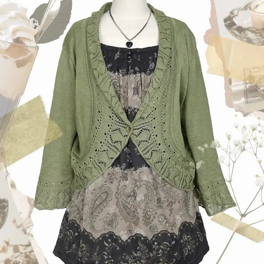 [BUNJANG] Vintage Y2K Ethnic Lace Skirt / 일본빈티지y2k에스닉히피모리걸하구미룩셔링레이스스커트치마가디건원피스나시니트