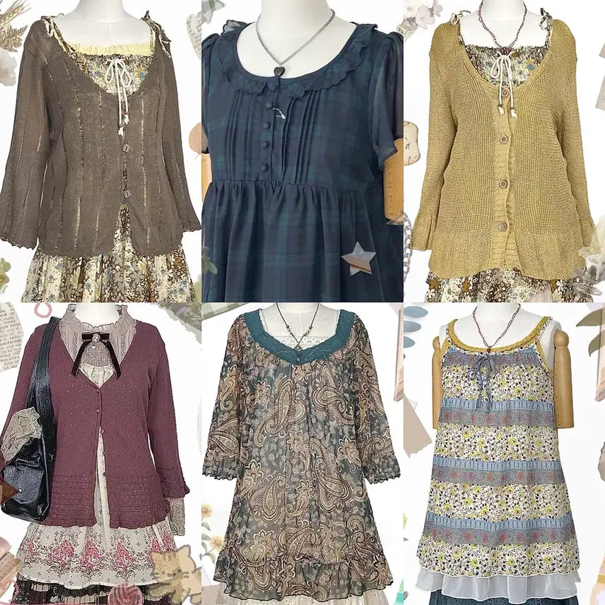 [BUNJANG] Vintage Y2K Ethnic Lace Skirt / 일본빈티지y2k에스닉히피모리걸하구미룩셔링레이스스커트치마가디건원피스나시니트