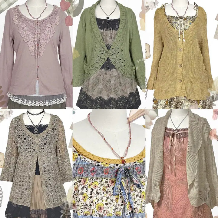 [BUNJANG] Vintage Y2K Ethnic Lace Skirt / 일본빈티지y2k에스닉히피모리걸하구미룩셔링레이스스커트치마가디건원피스나시니트