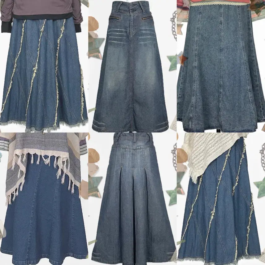 [BUNJANG] Vintage Y2K Ethnic Lace Skirt / 일본빈티지y2k에스닉히피모리걸하구미룩셔링레이스스커트치마가디건원피스나시니트