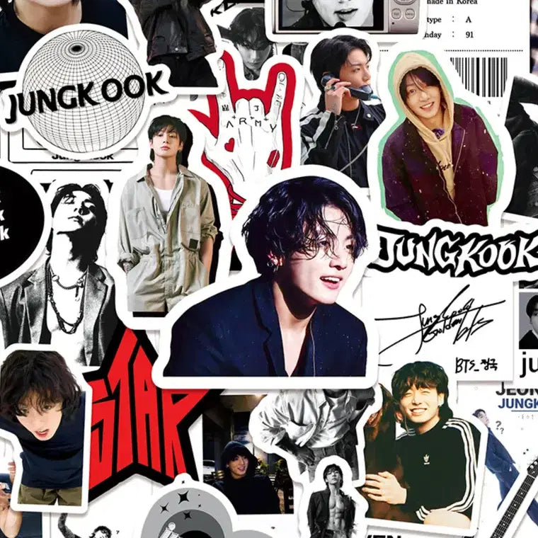 [BUNJANG] BTS Jungkook Sticker Set (50 pcs) / 정국 스티커 50장 BTS 팬굿즈 다꾸 폰꾸