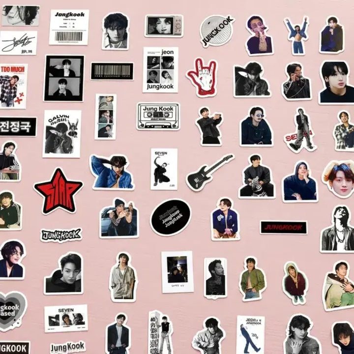 [BUNJANG] BTS Jungkook Sticker Set (50 pcs) / 정국 스티커 50장 BTS 팬굿즈 다꾸 폰꾸