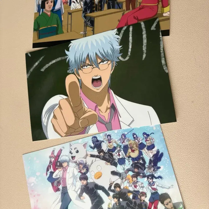 [BUNJANG] Gintama GinPachi Acrylic Stand and Postcard Bundle Set / 새상품) 은혼 팝업 삼젯 긴파치 아크릴 스탠드  + 엽서 일괄