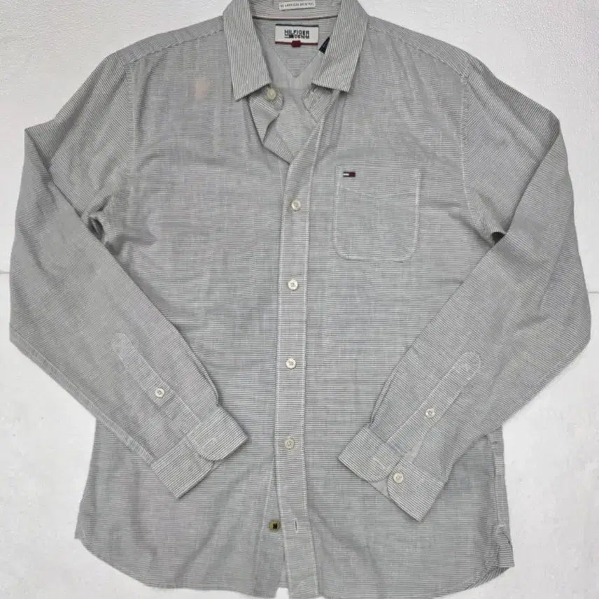 [BUNJANG] Tommy Hilfiger Striped Linen Shirt / 타미힐피거 스트라이프 린넨 셔츠