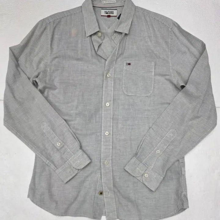 [BUNJANG] Tommy Hilfiger Striped Linen Shirt / 타미힐피거 스트라이프 린넨 셔츠
