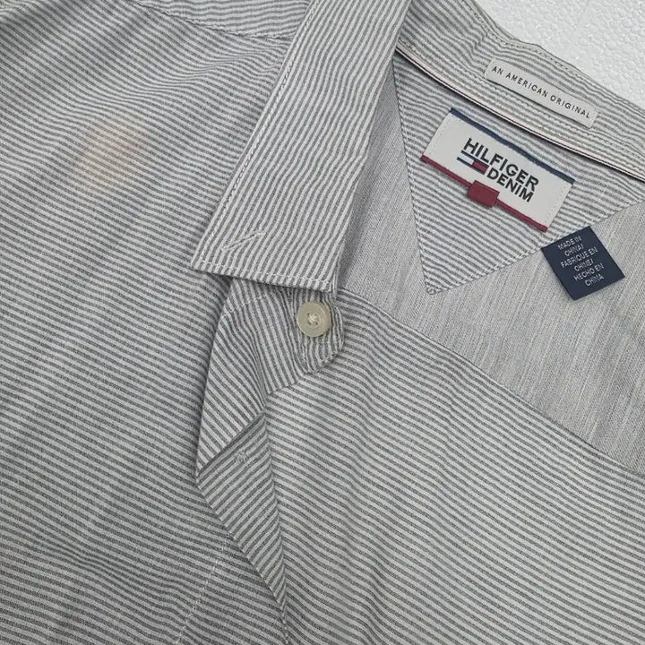 [BUNJANG] Tommy Hilfiger Striped Linen Shirt / 타미힐피거 스트라이프 린넨 셔츠