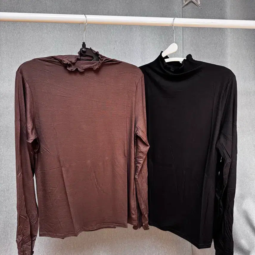 [BUNJANG] Modal Turtleneck Long Sleeve T-shirt Set / 창고정리 만원에 2장 모달 목폴라 긴팔티 2호세트