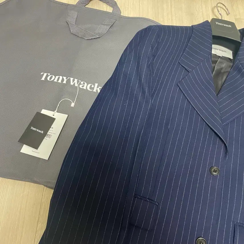 [BUNJANG] Toni Wek Navy Striped Blazer / 토니웩 블레이져