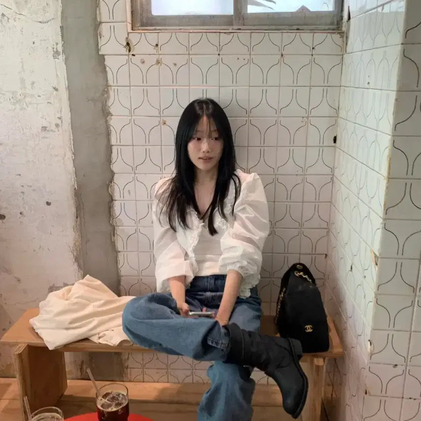 [BUNJANG] Le Havre Flora Frill Blouse New Arrival / 르아브르 플로라 프릴 블라우스 새상품