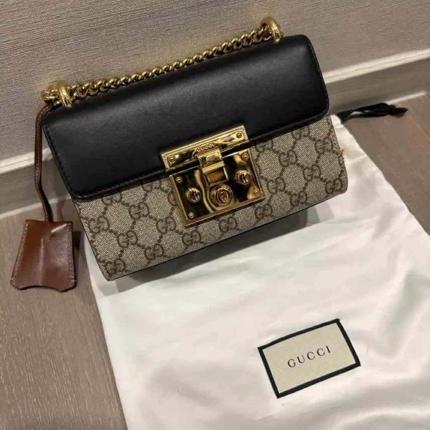 [BUNJANG] Gucci Padlock GG Supreme Chain Bag Small / 구찌 패드락 GG 수프림 체인백 스몰