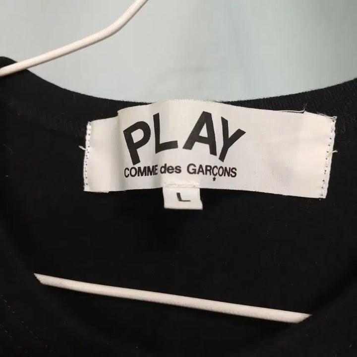 [BUNJANG] Comme des Garcons Double Heart Black T-shirt / 꼼데가르송 더블 하트 블랙 반팔 티셔츠 L