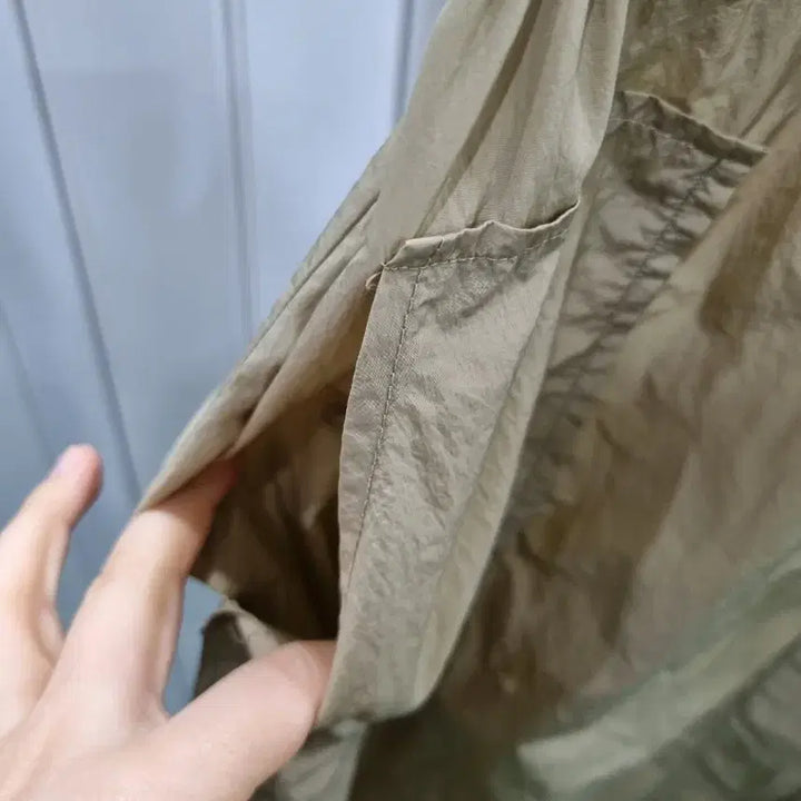 [BUNJANG] Beige Linen Strap Dress with Half Sleeves / 베이지색 끈 원피스 반팔