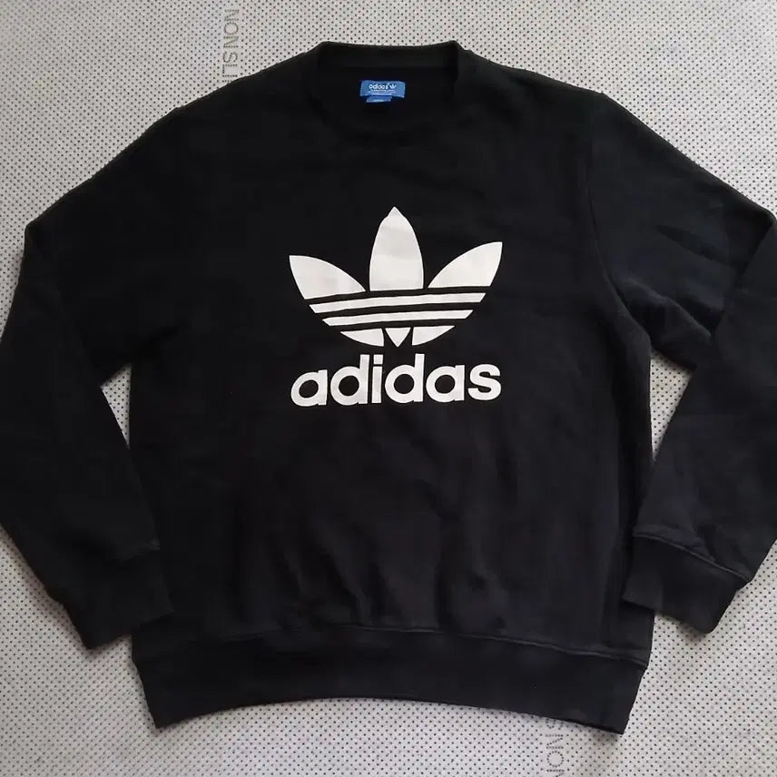 [BUNJANG] Adidas Trefoil Black Sweatshirt / 아디다스 트레포일 블랙 맨투맨