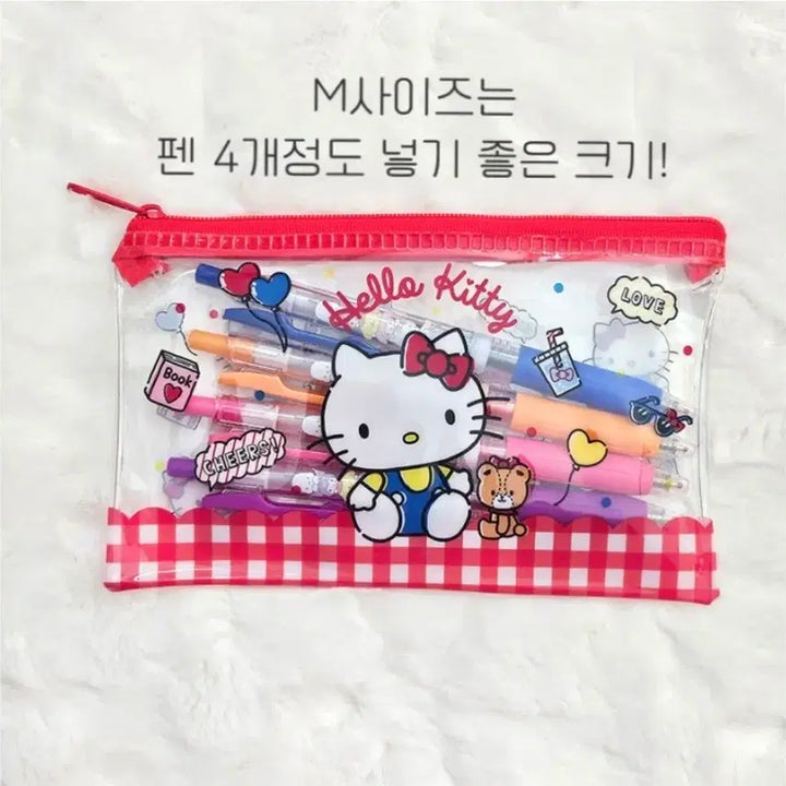 [BUNJANG] Hello Kitty PVC Transparent Pouch (Medium) / 헬로키티 PVC 투명 파우치(M 사이즈)