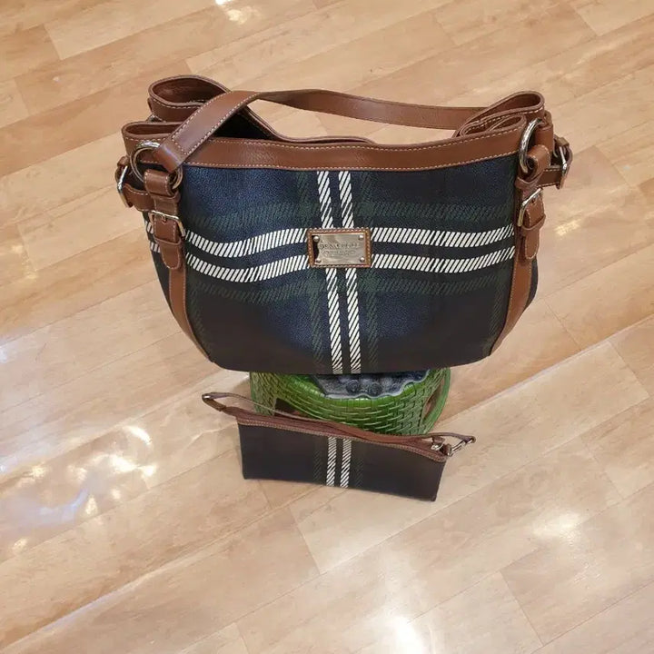 [BUNJANG] Beanpole Check Shoulder Bag / 빈폴체크숄더백