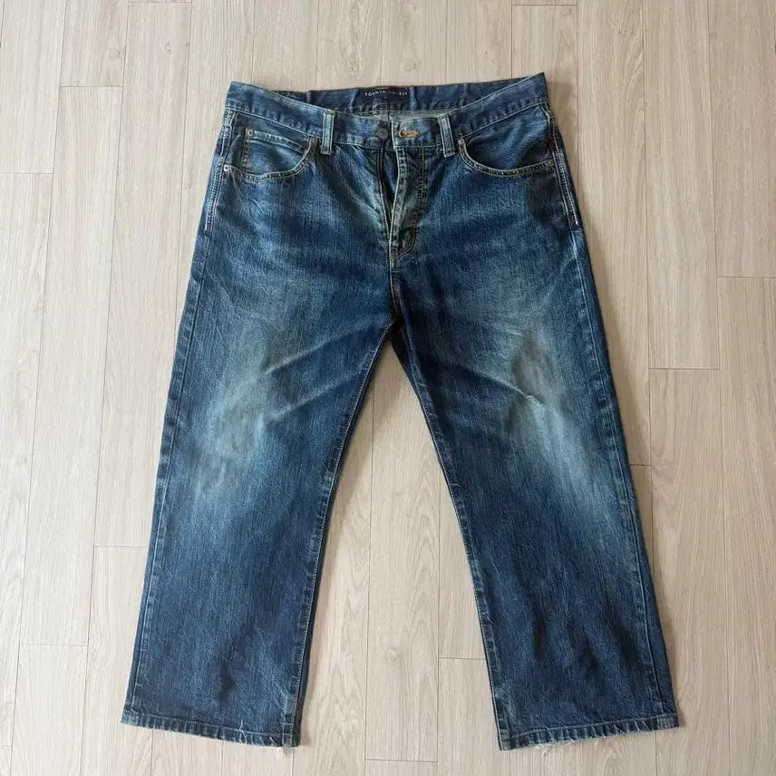 [BUNJANG] Tommy Hilfiger Vintage Y2K Vertical Wash Denim / 타미 힐피거 빈티지 Y2K 세로 워싱 데님