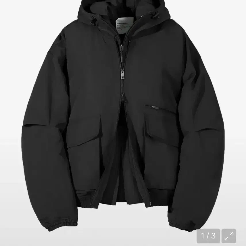 [BUNJANG] Layered Hood MA-1 Padded Jacket - Black / [패딩 VER.] 유틸리티 레이어드 후드 MA-1 자켓_블랙