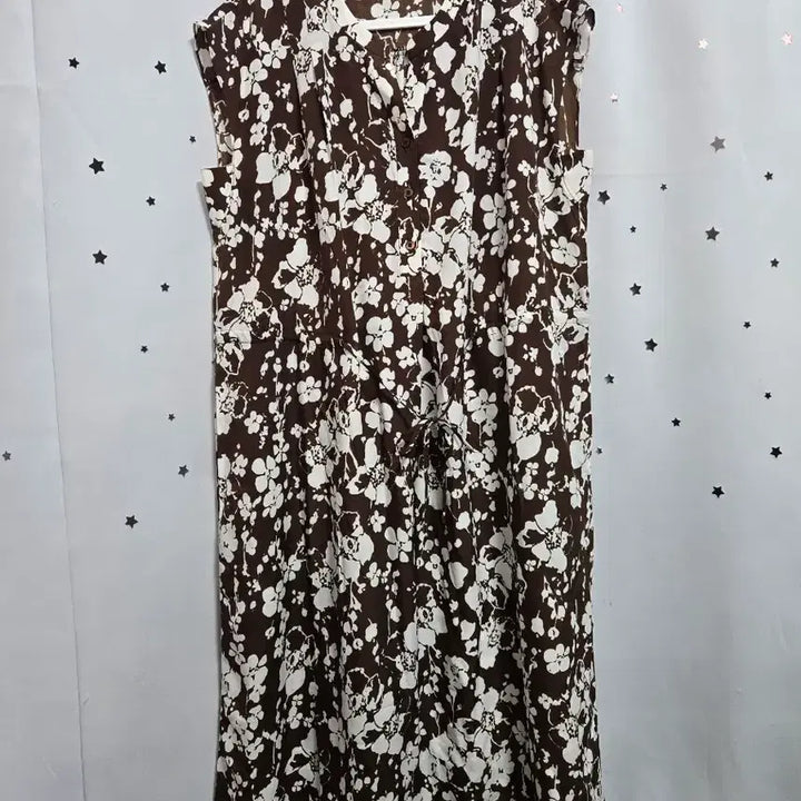 [BUNJANG] Celebshop Brown Flower Pattern Strap Dress Size 95 / 셀렙샵 브라운 플라워 패턴 끈 원피스 95