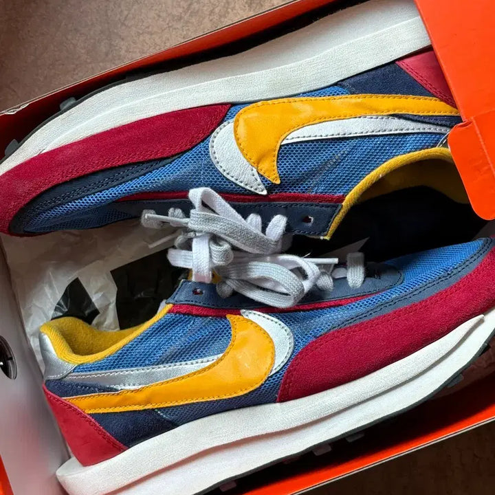[BUNJANG] Nike Sacai LD Waffle Red Blue Sneakers / [270]나이키사카이 ld와플 빨파