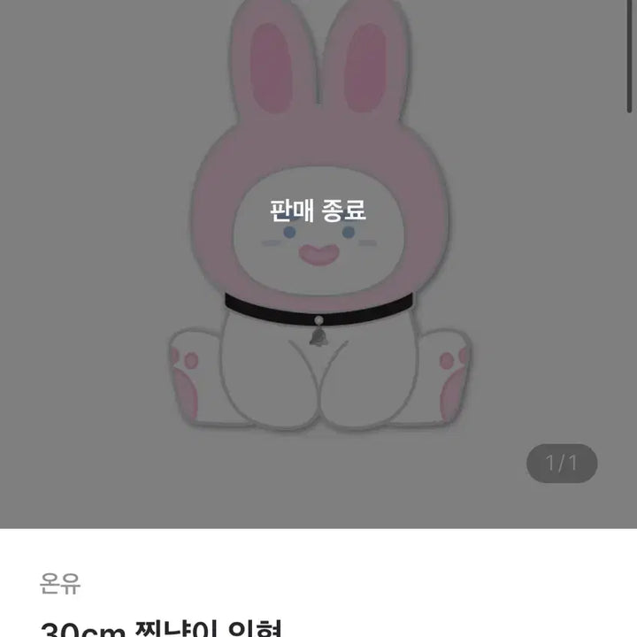 [BUNJANG] SHINee Onew 30cm Ttingnyangi Doll / 찡냥이 30cm 인형 온유