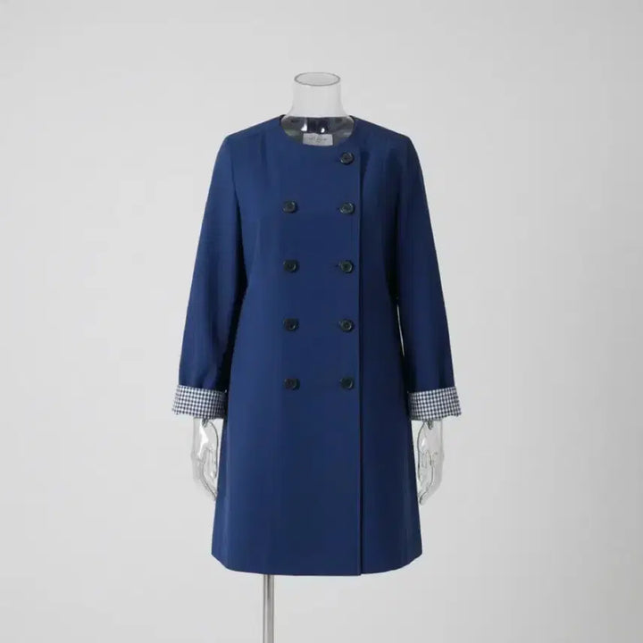 [BUNJANG] LES MUES Checkered Royal Blue Double Button Jacket / [새상품] 일본 LES MUES 체크 배색 로열블루 더블버튼 자켓 (M)