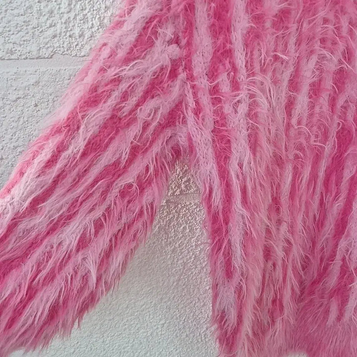 [BUNJANG] Zara Maison Special Pink Fur Knit Sweater / 자라 메종스페셜 핑크 퍼 니트 스웨터