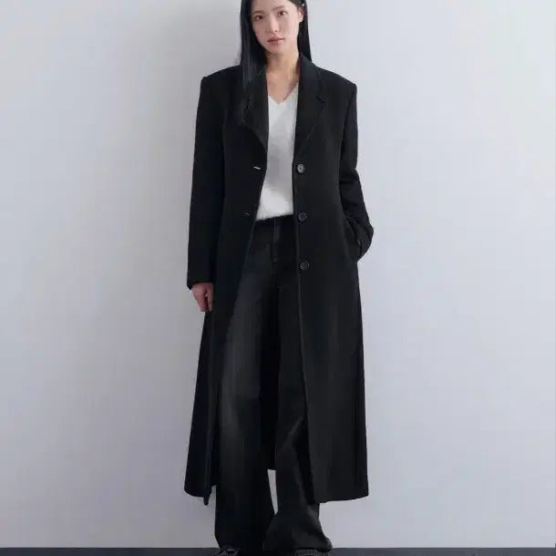[BUNJANG] Musinsa Standard Cashmere Blend Maxi Coat - L Size / [1회착용] 무신사 스탠다드  캐시미어 블렌드 타이디 맥시 코트 L사이즈