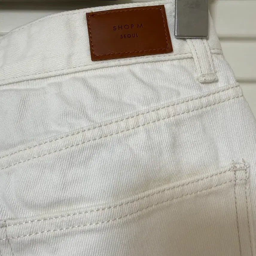 [BUNJANG] Shop M White Denim XS Pants / <새상품>샵엠 화이트데님xs