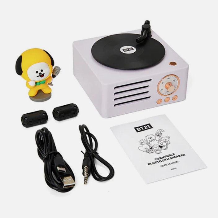 [BUNJANG] BT21 Chimmy Bluetooth Turntable Speaker / BTS BT21 턴테이블 블루투스 스피커 치미 새제품