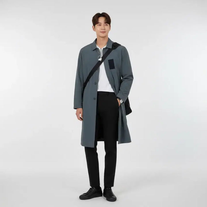 [BUNJANG] 8 Seconds Nylon Mac Coat Charcoal / (미착용 새상품) 에잇세컨즈 남성 나일론 맥코트 차콜