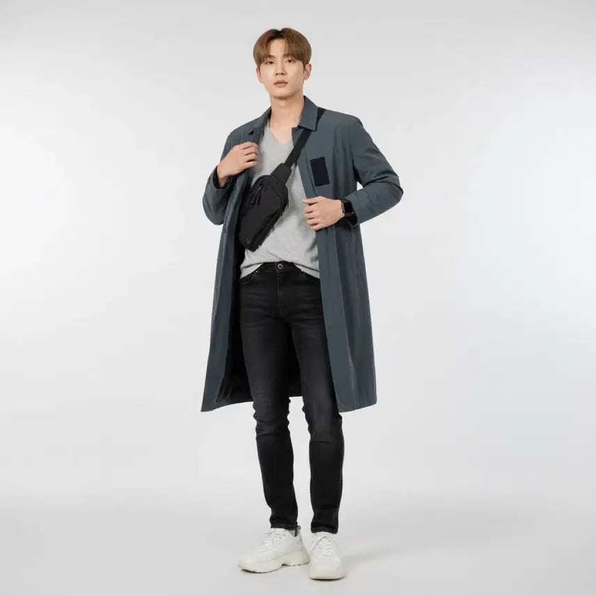 [BUNJANG] 8 Seconds Nylon Mac Coat Charcoal / (미착용 새상품) 에잇세컨즈 남성 나일론 맥코트 차콜