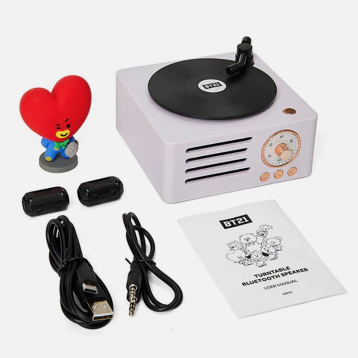 [BUNJANG] BT21 Tata Bluetooth Turntable Speaker / BTS BT21 턴테이블 블루투스 스피커 타타 새제품
