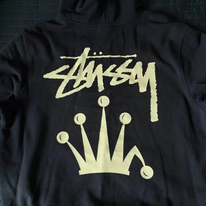 [BUNJANG] Stussy Crown Hoodie Navy / 빈티지 스투시 크라운 후드티 네이비