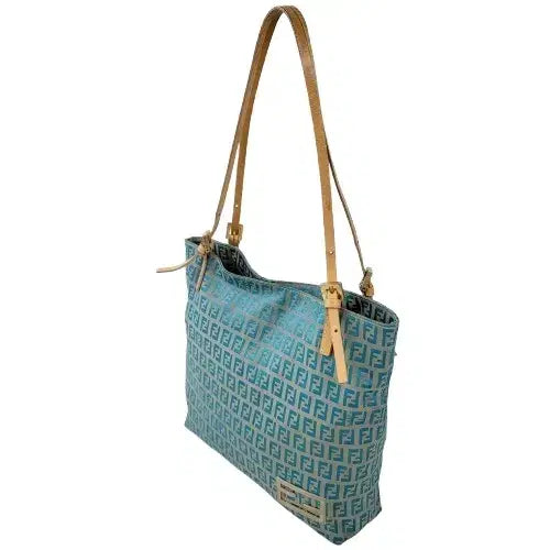 [BUNJANG] Fendi FF Zucchino Fabric Shoulder Bag / 정품 펜디 FF 주카 패브릭 숄더백