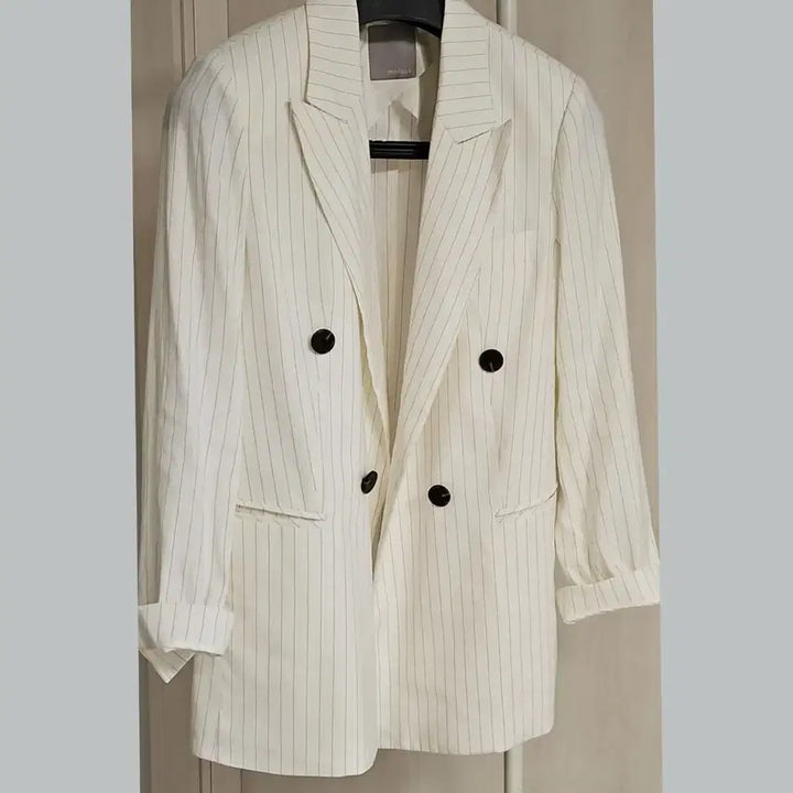 [BUNJANG] Melissa (Samsung C&amp;T) Stripe Double Jacket / 멜리사(삼성물산)(S~M실측참조)스트라이프 더블 자켓