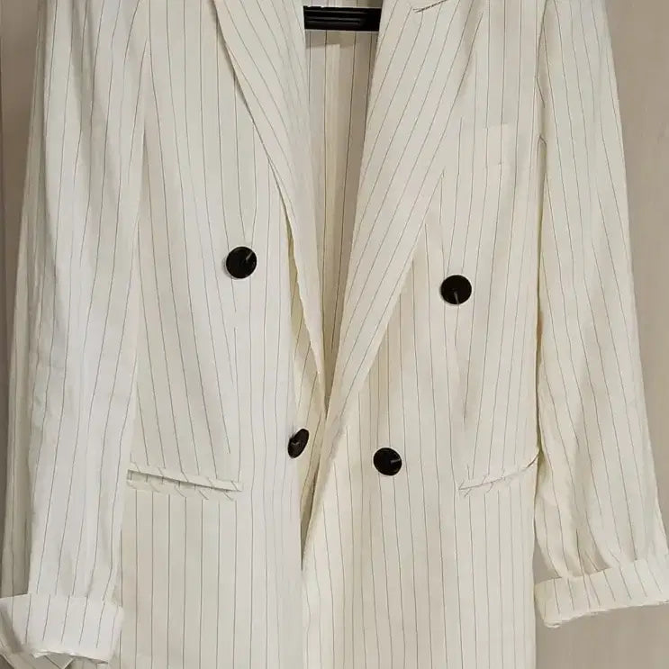 [BUNJANG] Melissa (Samsung C&amp;T) Stripe Double Jacket / 멜리사(삼성물산)(S~M실측참조)스트라이프 더블 자켓