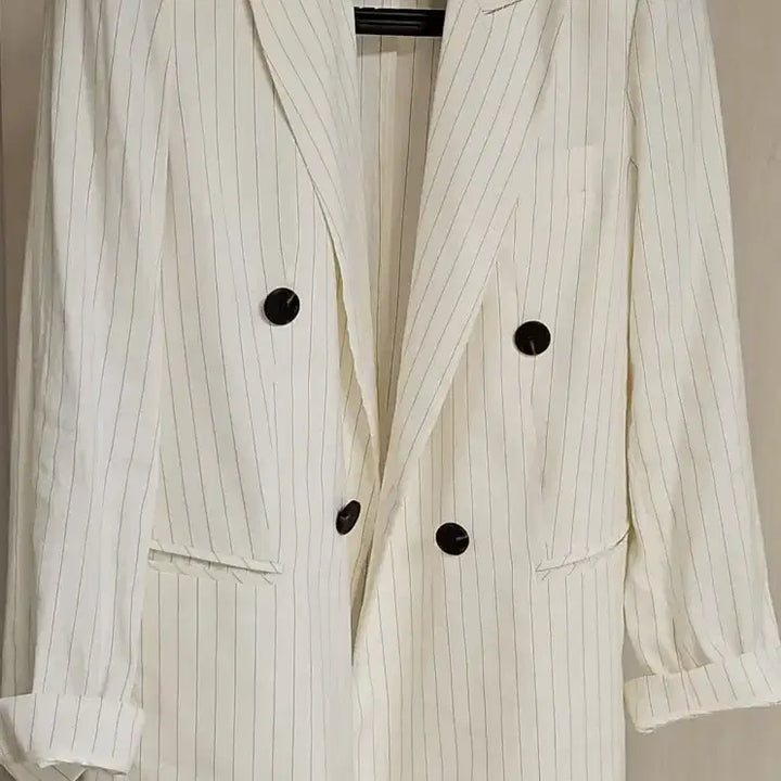 [BUNJANG] Melissa (Samsung C&amp;T) Stripe Double Jacket / 멜리사(삼성물산)(S~M실측참조)스트라이프 더블 자켓