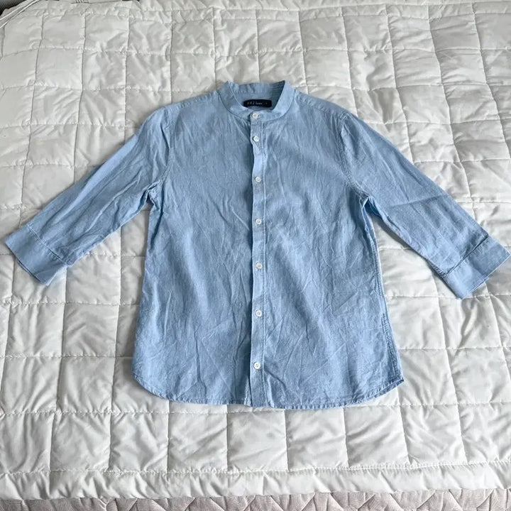 [BUNJANG] FRJ Linen Mandarin Collar Shirt / FRJ 차이나카라 린넨셔츠, Free