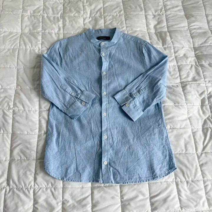 [BUNJANG] FRJ Linen Mandarin Collar Shirt / FRJ 차이나카라 린넨셔츠, Free