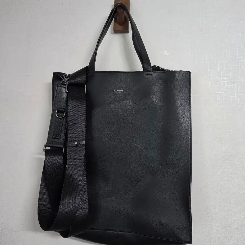 [BUNJANG] Jill Stuart Black Leather Tote and Crossbody Bag / 질스튜어트 블랙 가죽 토트백 겸 크로스백