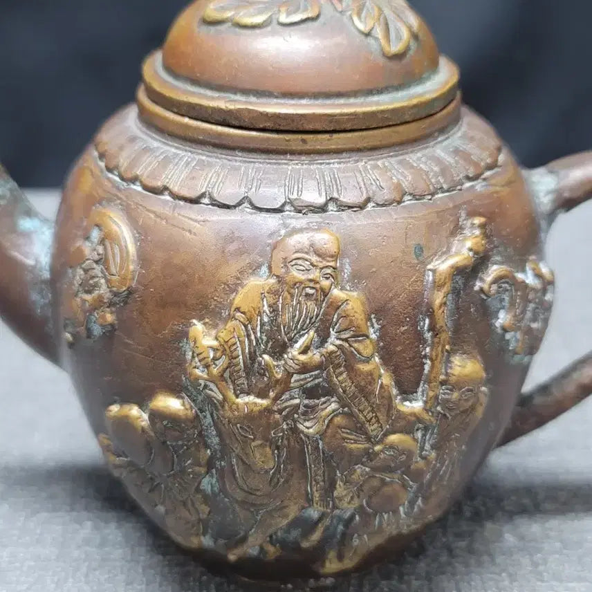 [BUNJANG] Brass "Immortal Pattern" Small Pitcher / 황동 신선문 주자